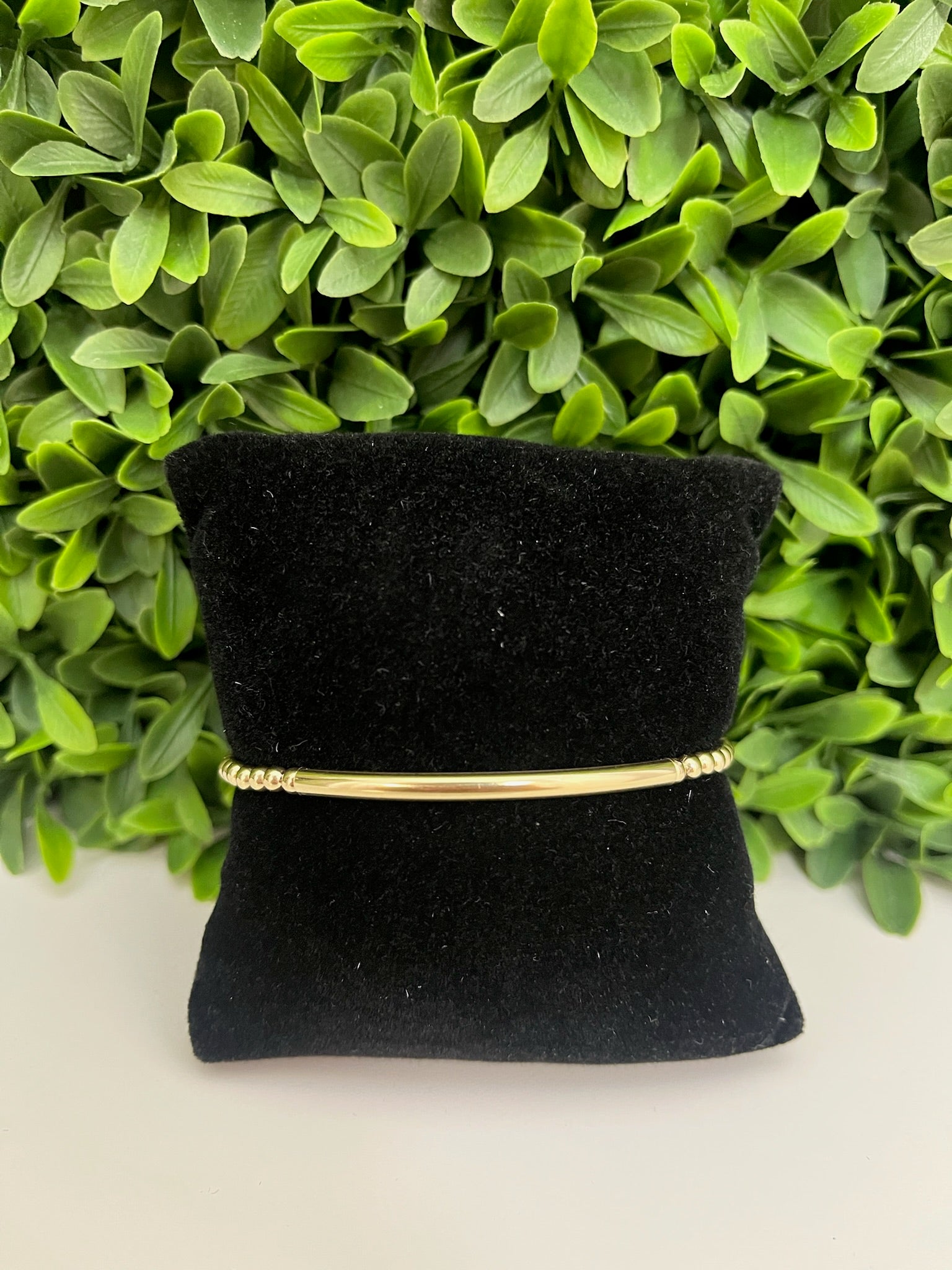 CLASSIC GOLD 3MM BEAD BRAC -BLISS BAR SMOOTH