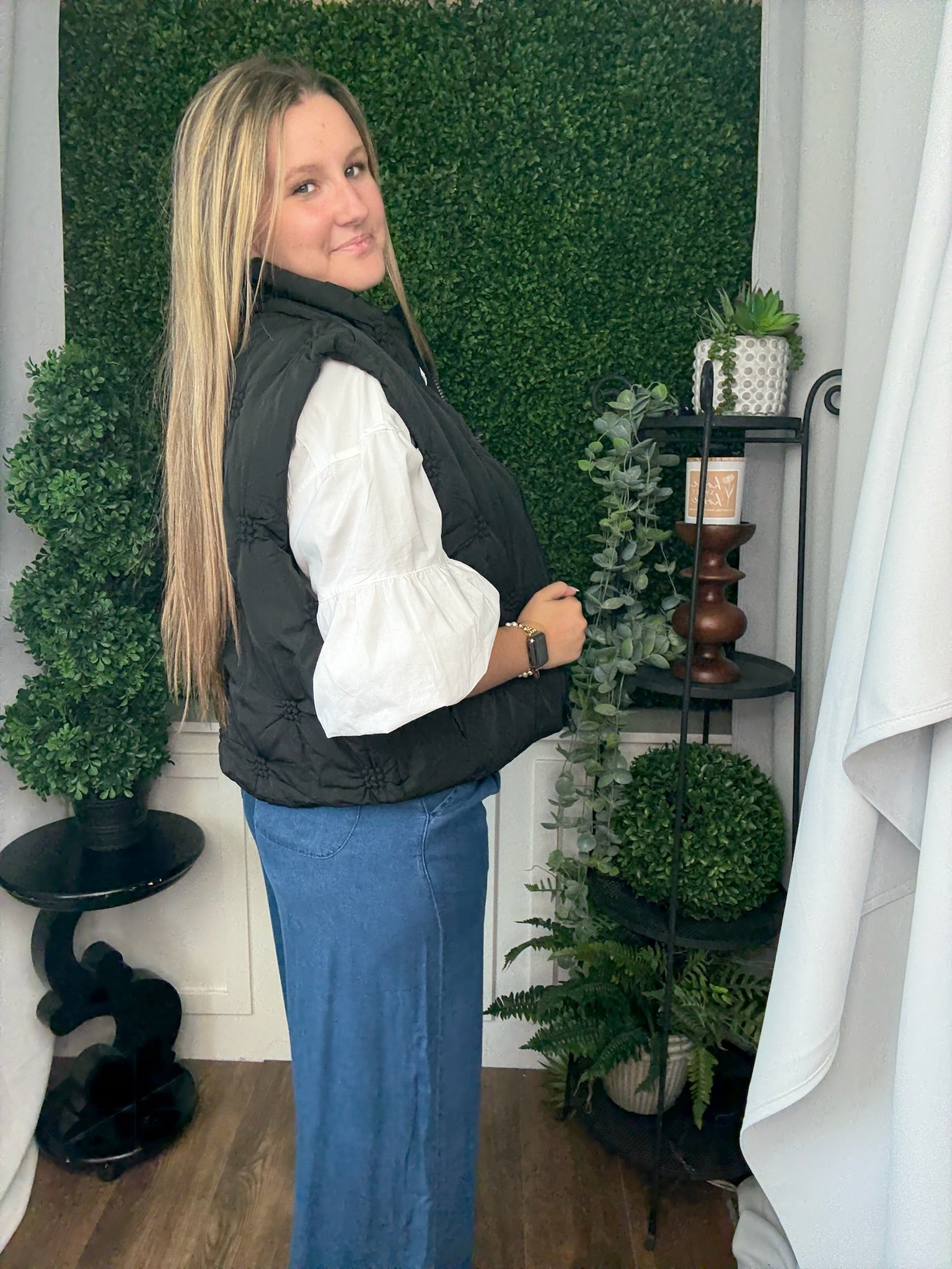 HIGH NECK QUILTED PUFFER VEST