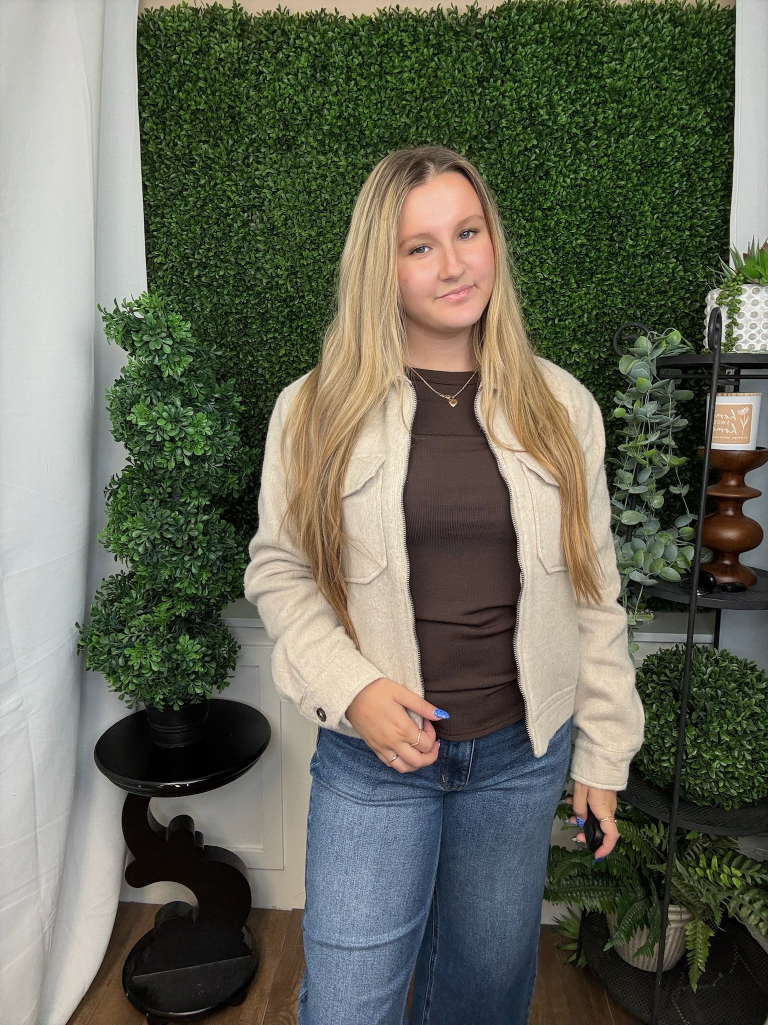 ISRA JACKET HEATHER TAUPE