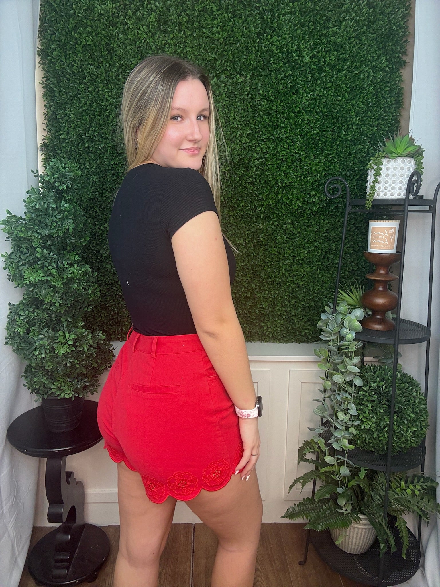 Ribbed Mock Neck Short Sleeve Top