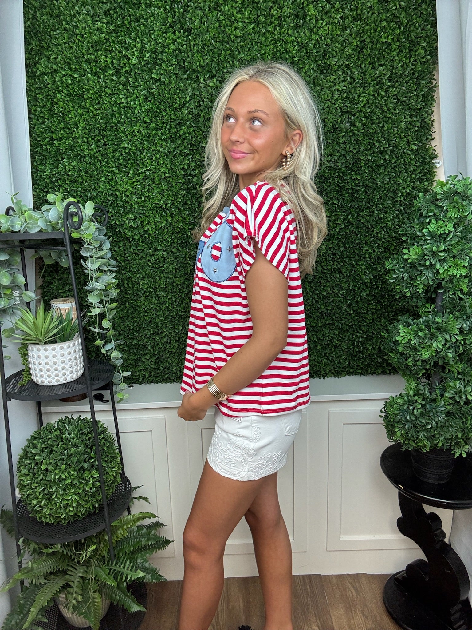 1776 SS STRIPE TOP - RED/WHITE/BLUE MULTI