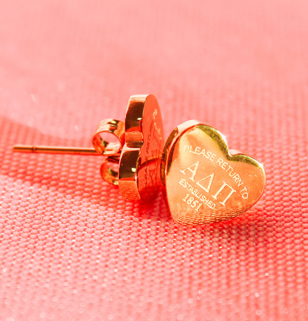 HEART EARRINGS - ALPHA DELTA PI