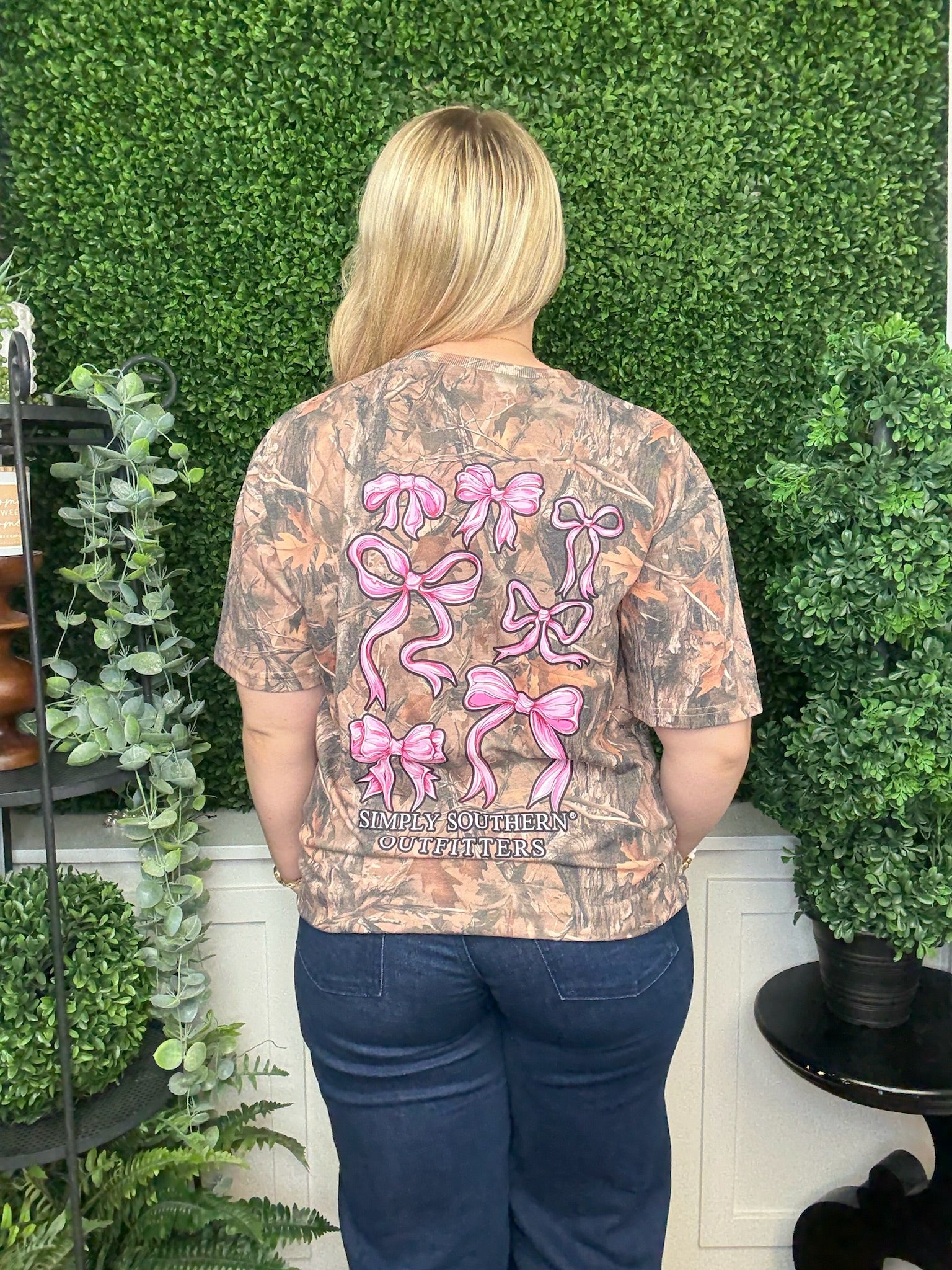 PINK BOWS SS - CAMO