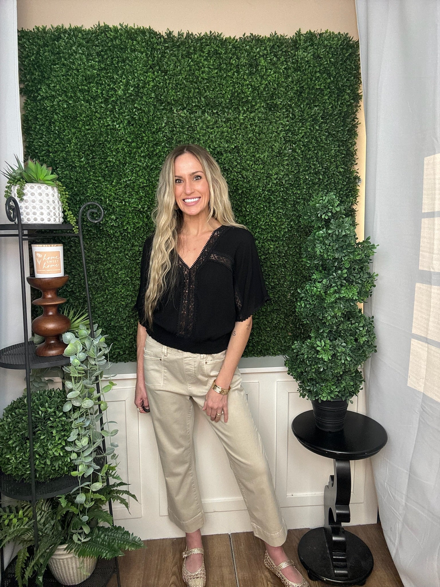 5 POCKET PULL ON KICK FLARE CAPRI - CANVAS