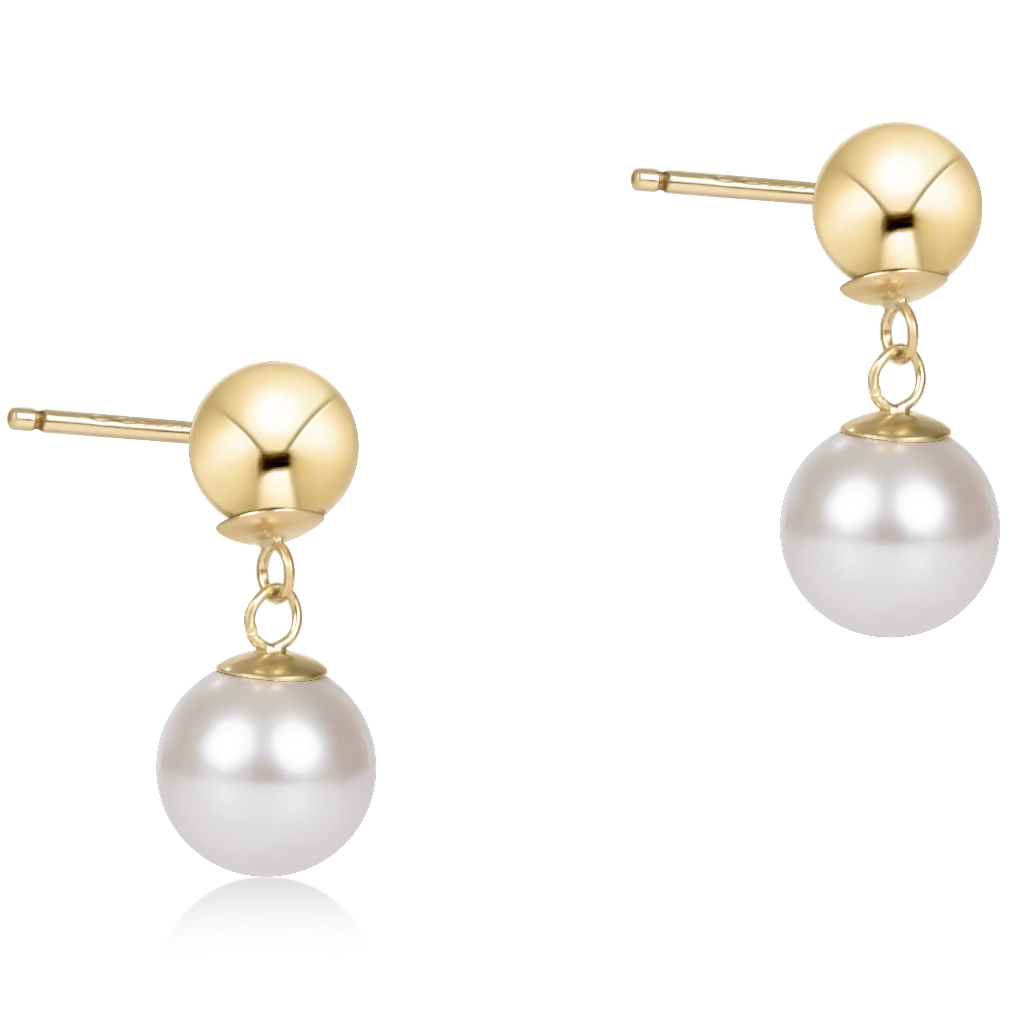 Classic Ball Drop Stud - Pearl