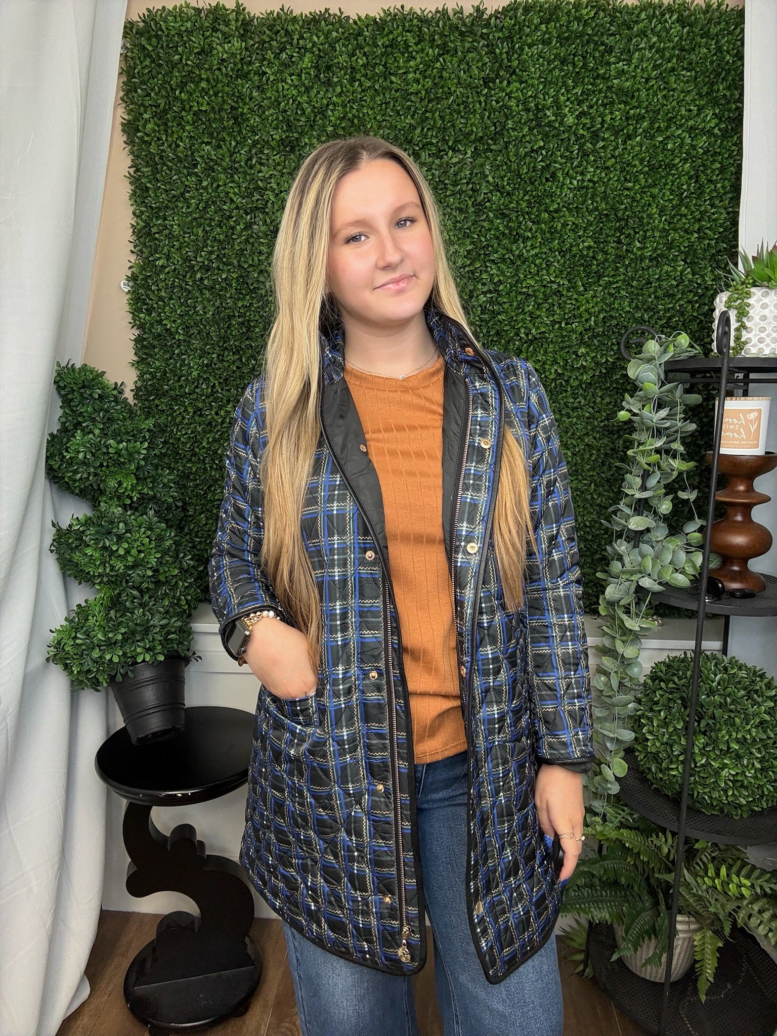 MIDI BUTTON JACKET - BLACK