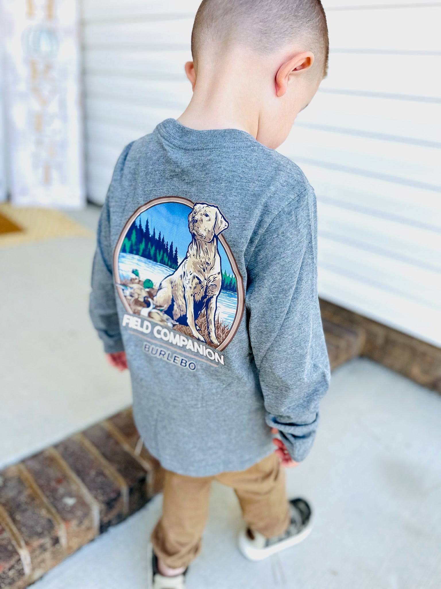 YOUTH - FIELD COMPAION LS TEE - DARK HEATHER GREY