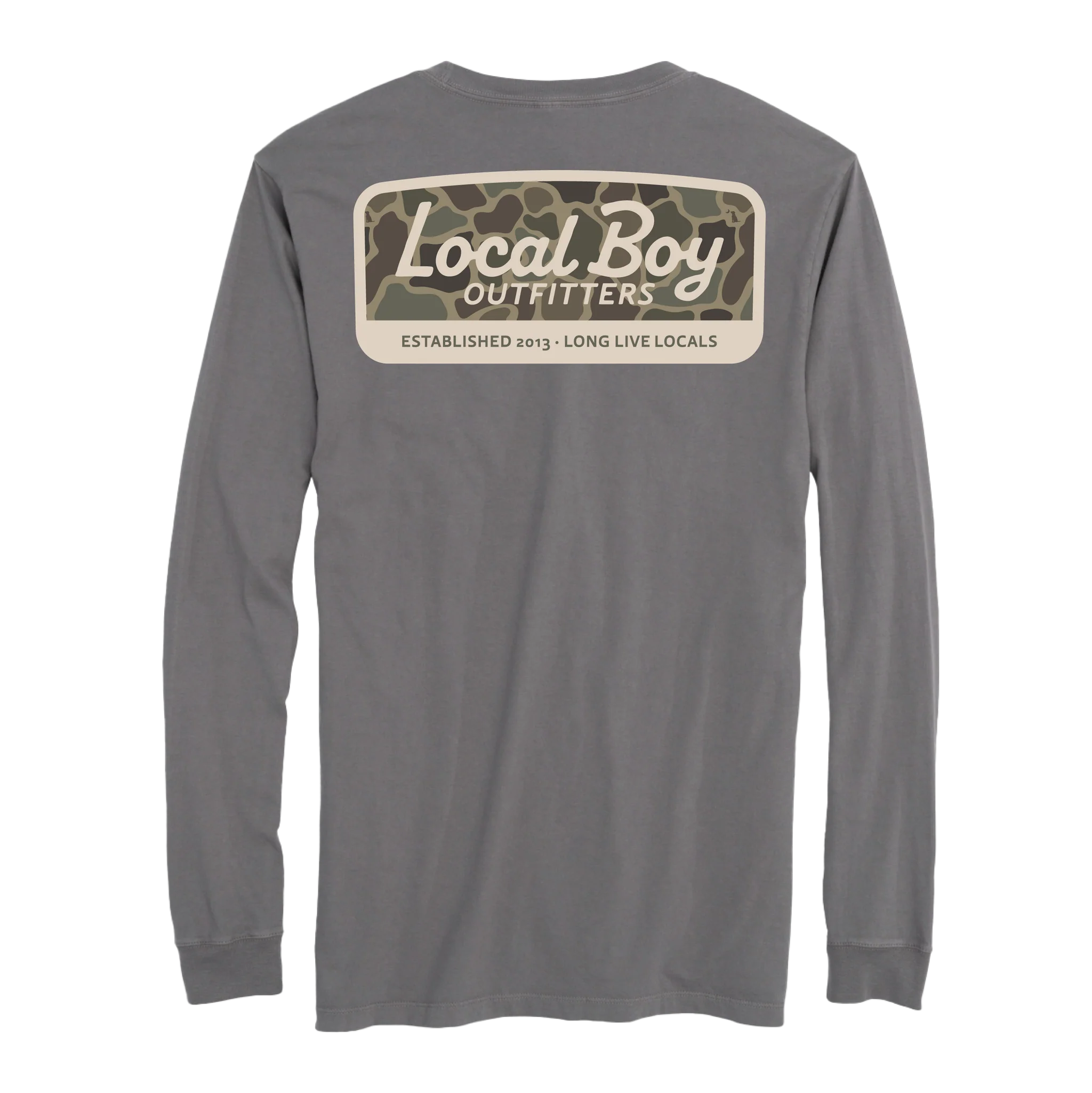 BRUSH CAMO MARK LS TEE - GRAY