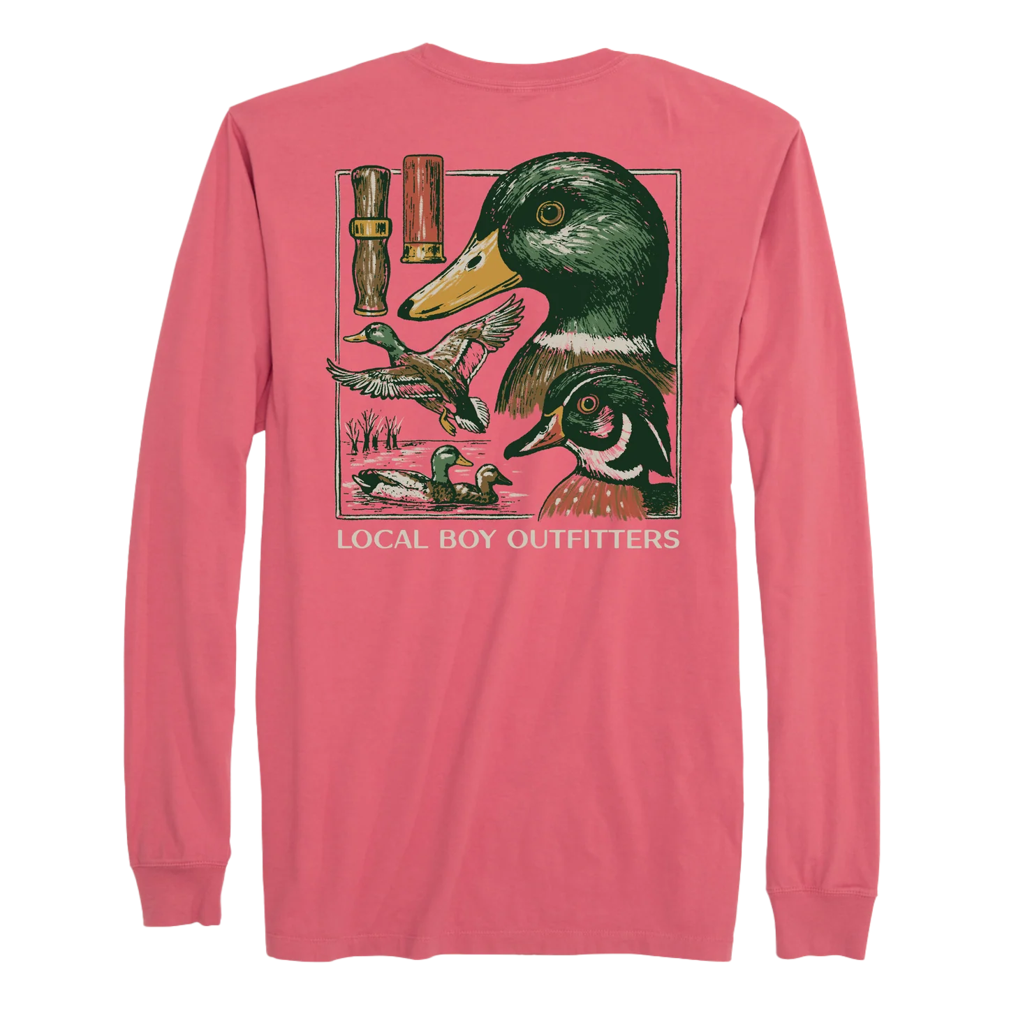 YOUTH - DUCK SPECIES LS TEE - BRICK