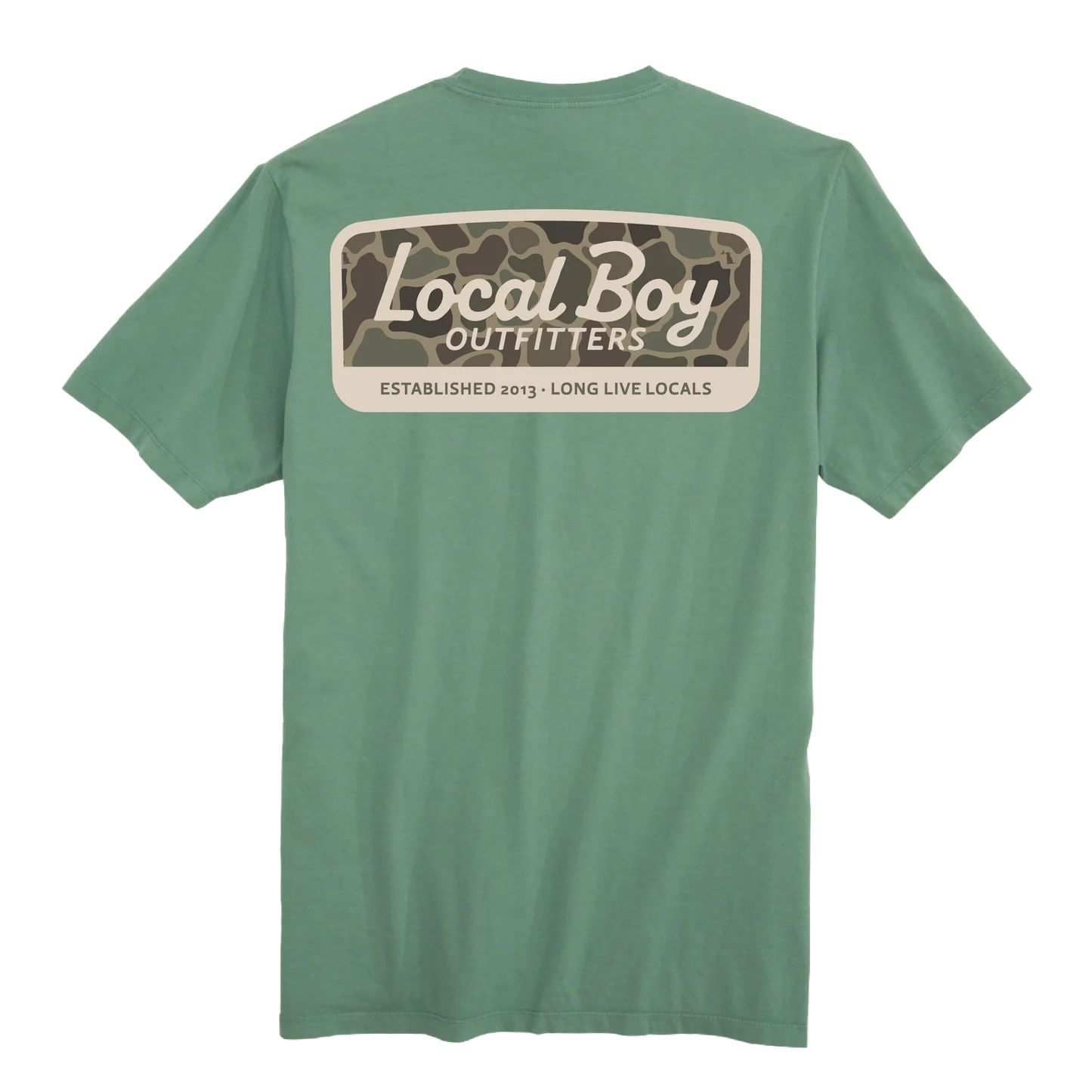 YOUTH - BRUSH CAMO MARK SS TEE - LIGHT GREEN