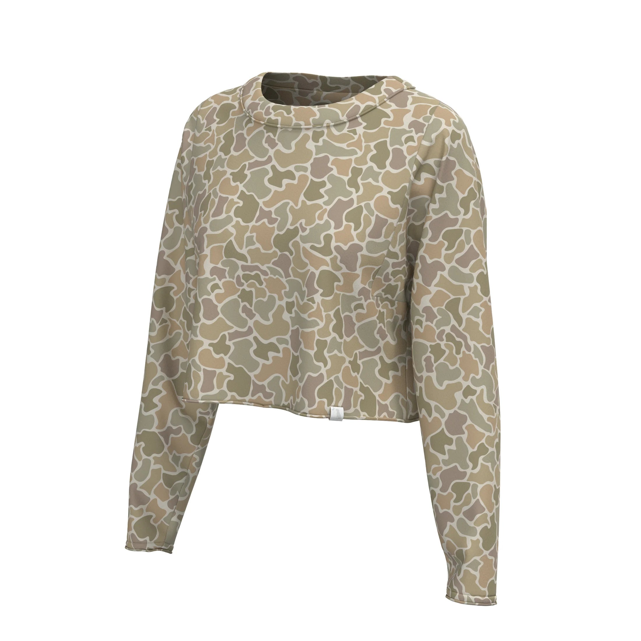 LG BOXY CROP LS TEE - FOREST CAMO DESERT