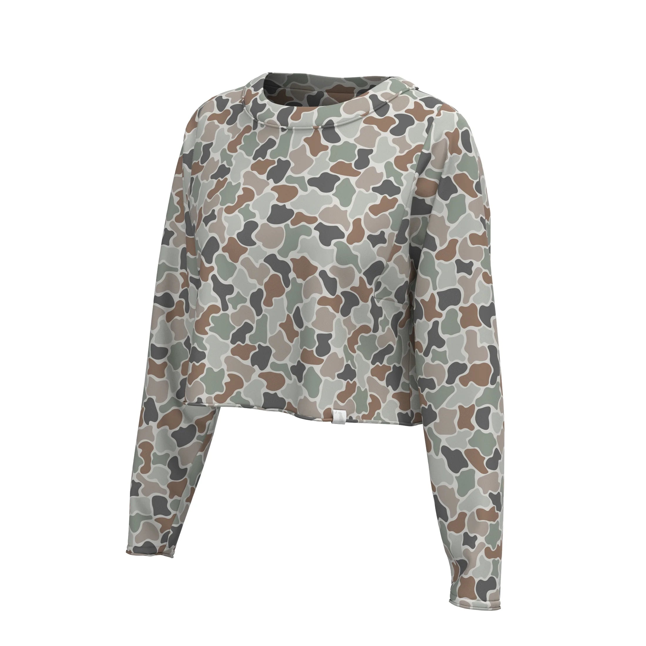 LG BOXY CROP LS TEE - FOREST CAMO FLORA