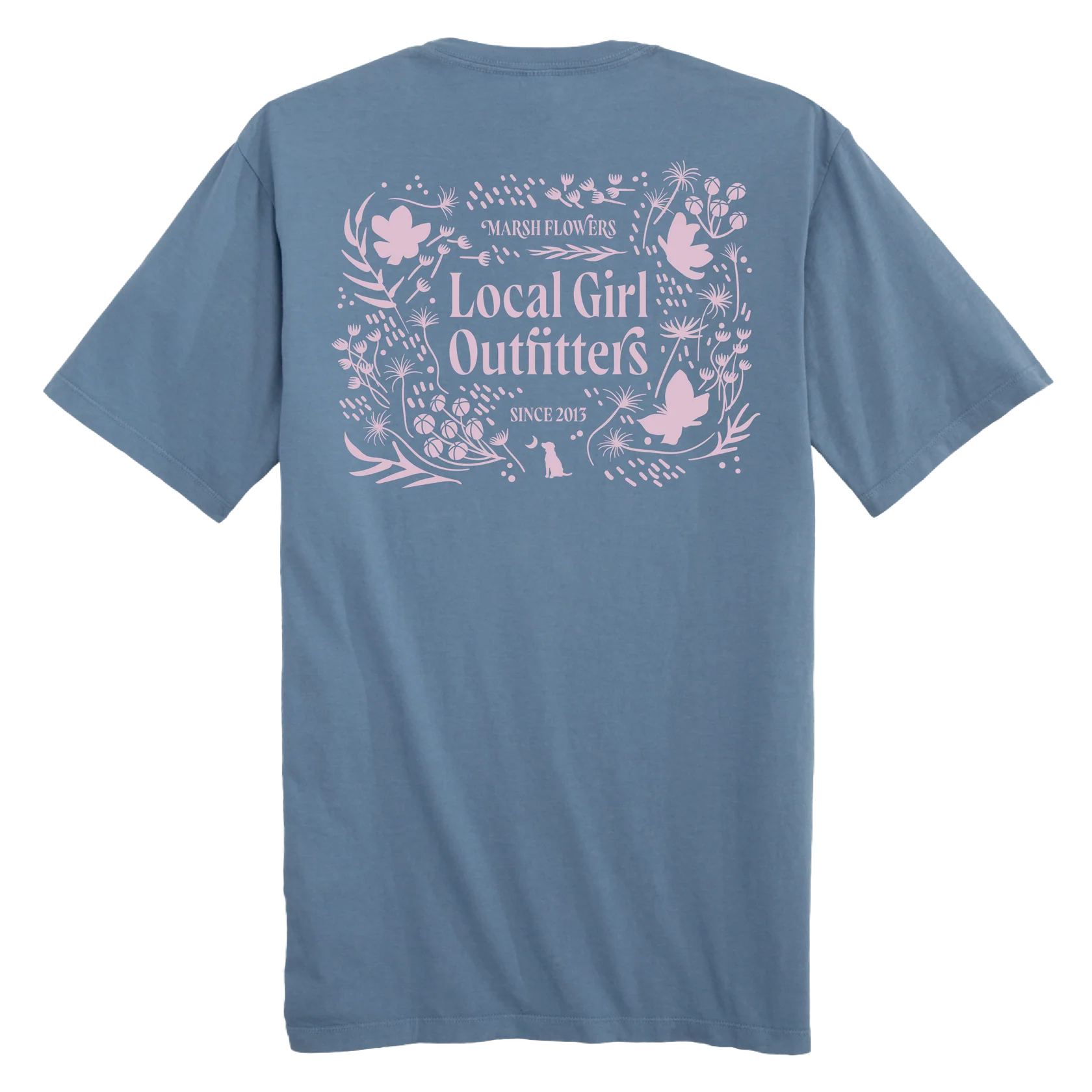 LG MARSH FLOWERS SS TEE - SLATE