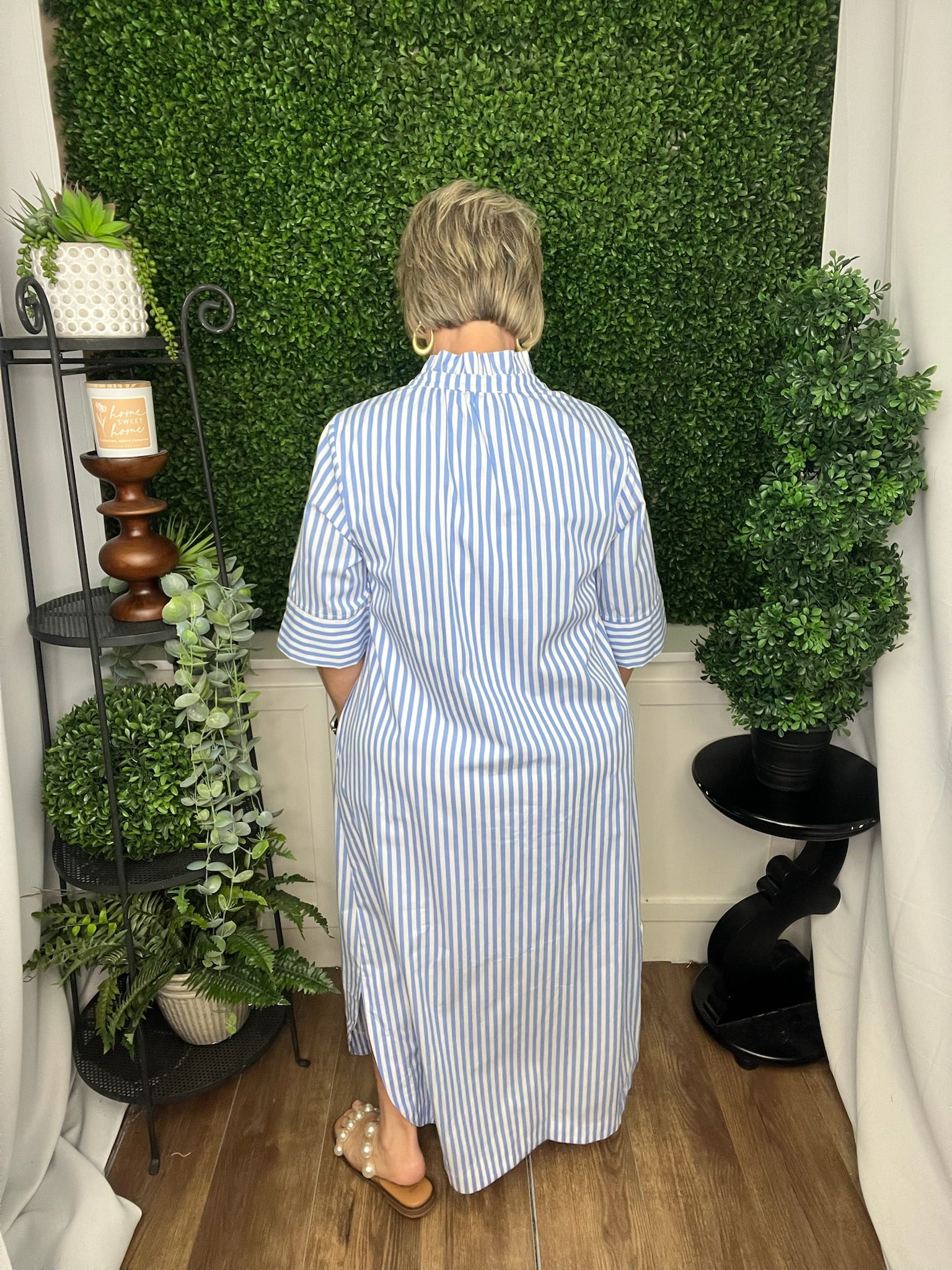 PUFF SLEEVE MAXI DRESS LT