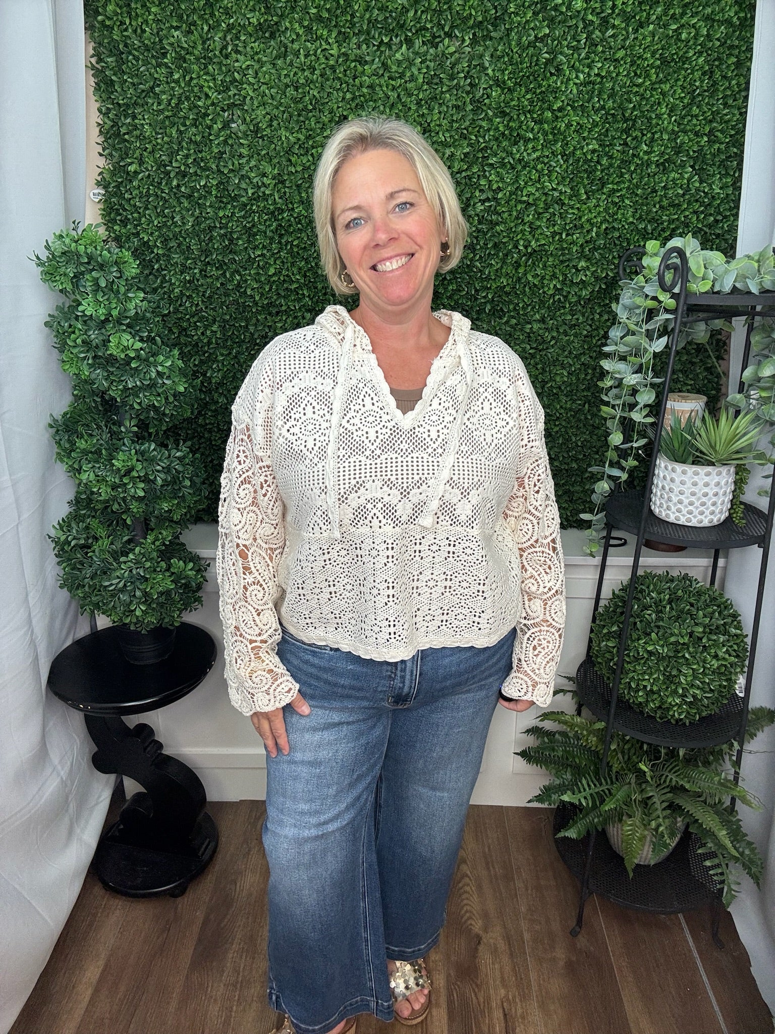 Ivory Crochet Lace Blouse
