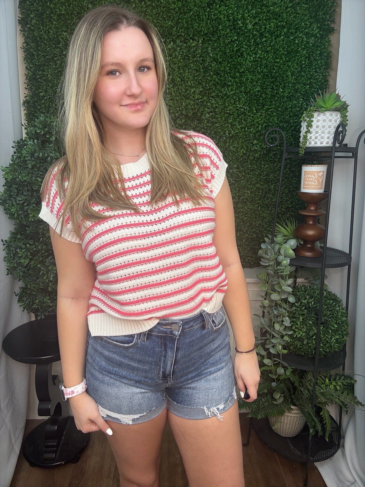 Candy Stripe Knit Top