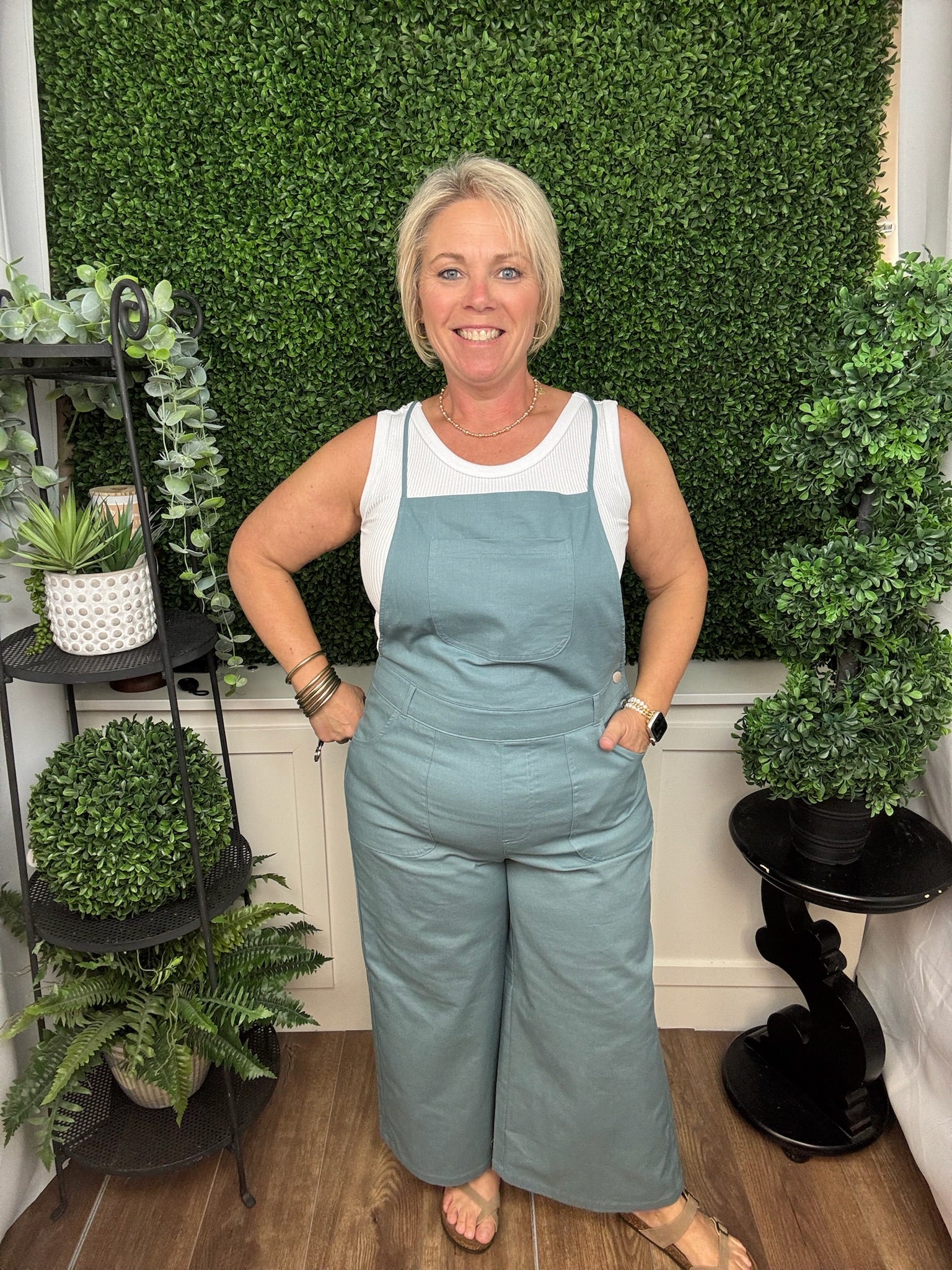 SPAGHETTI STRAP CRISS CROSS BACK JUMPER LIGHT NAVY