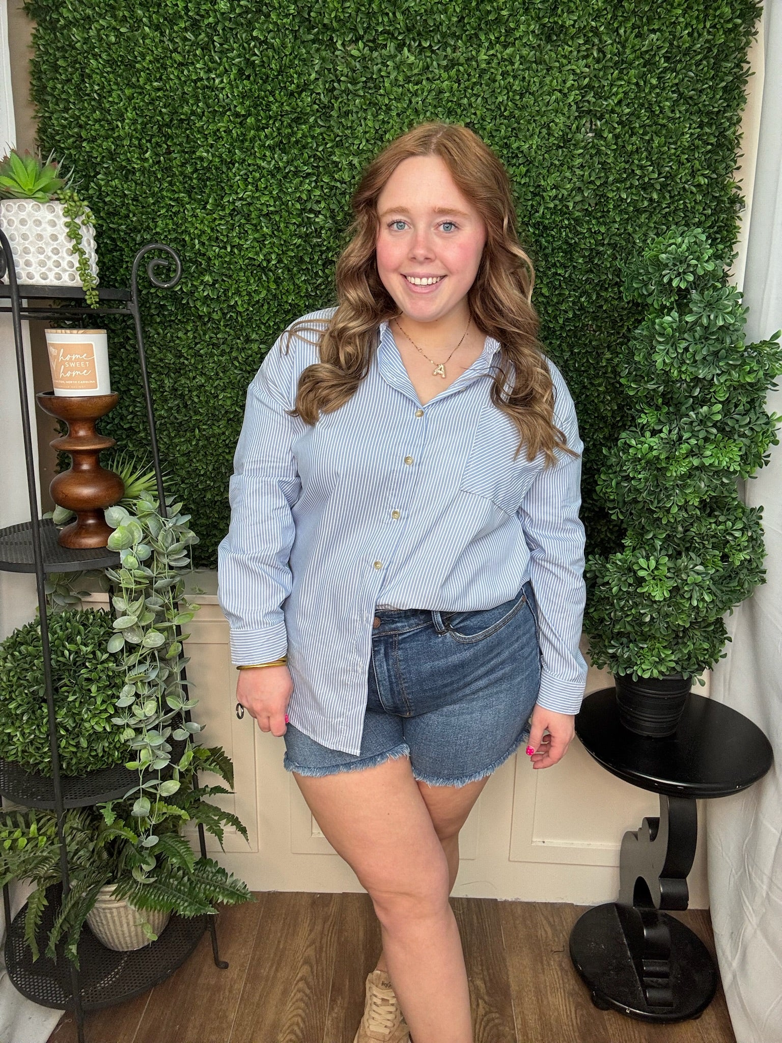 Harbor Stripe Relaxed Button Shirt