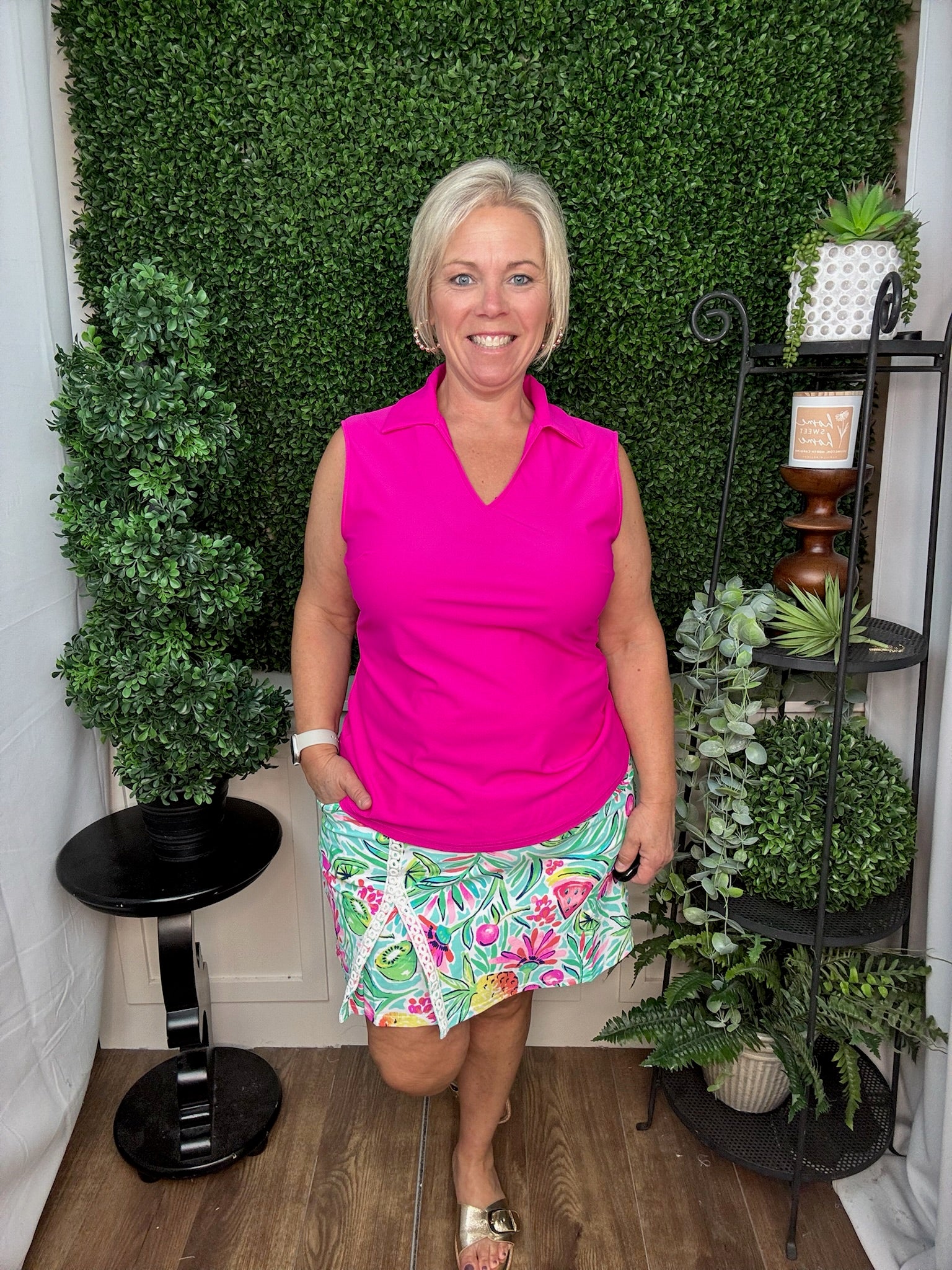 MARIA LACE DETAIL SKORT - MINT