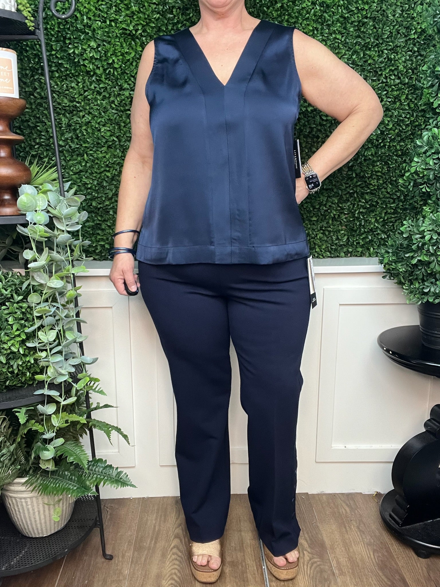 STELLA PULLON KICK FLARE PANTS 27" INS - CADET BLUE