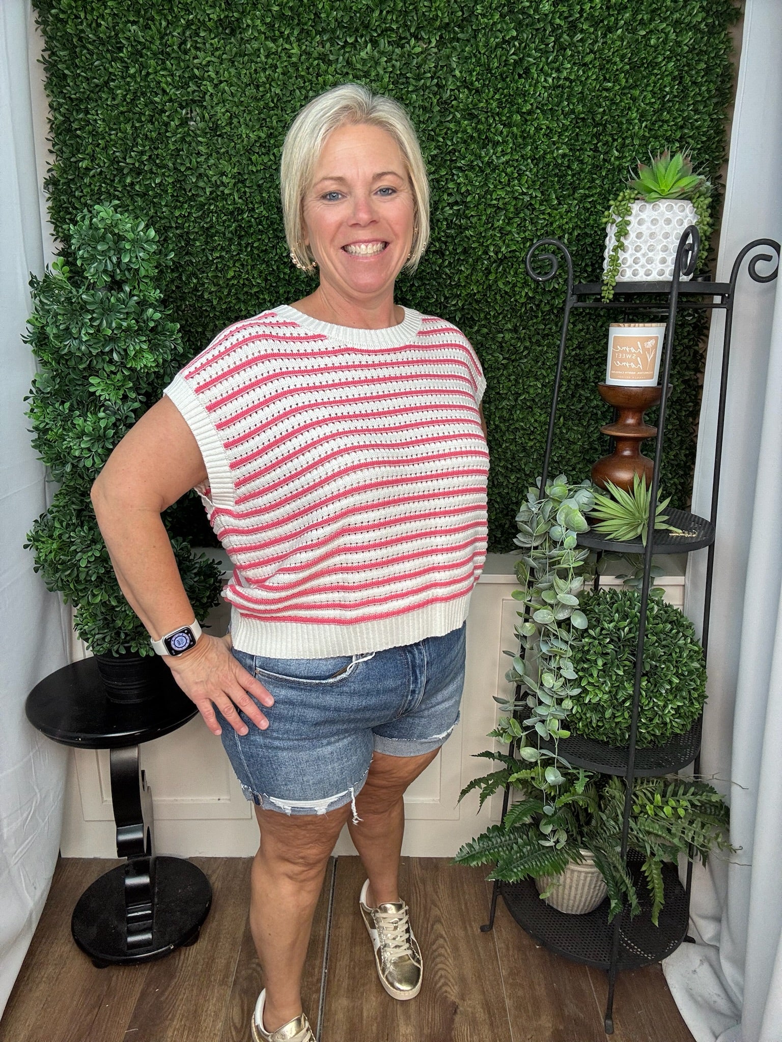 Candy Stripe Knit Top