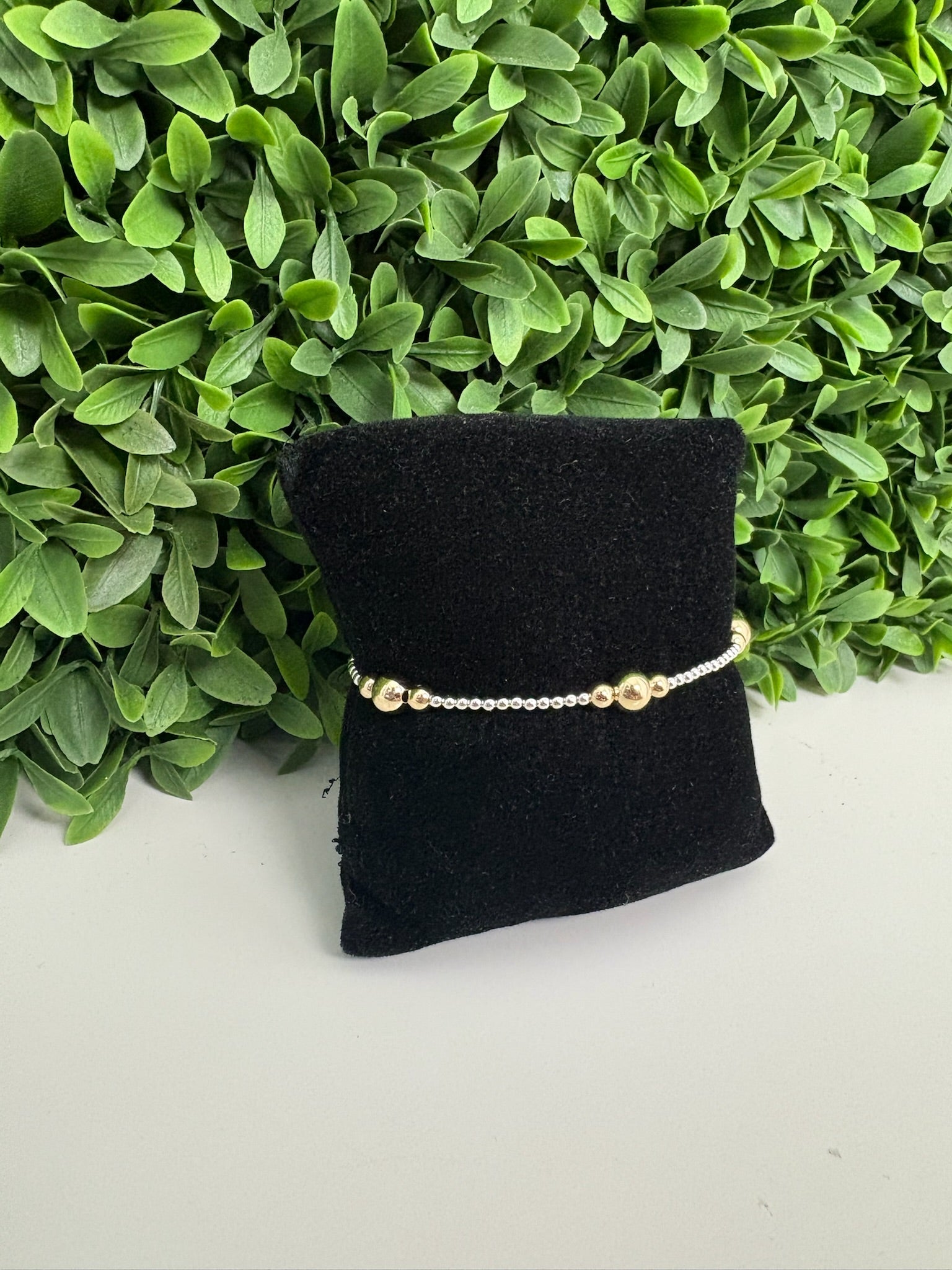 PURPOSE GOLD 6MM BEAD BRACELET - MIXED METAL