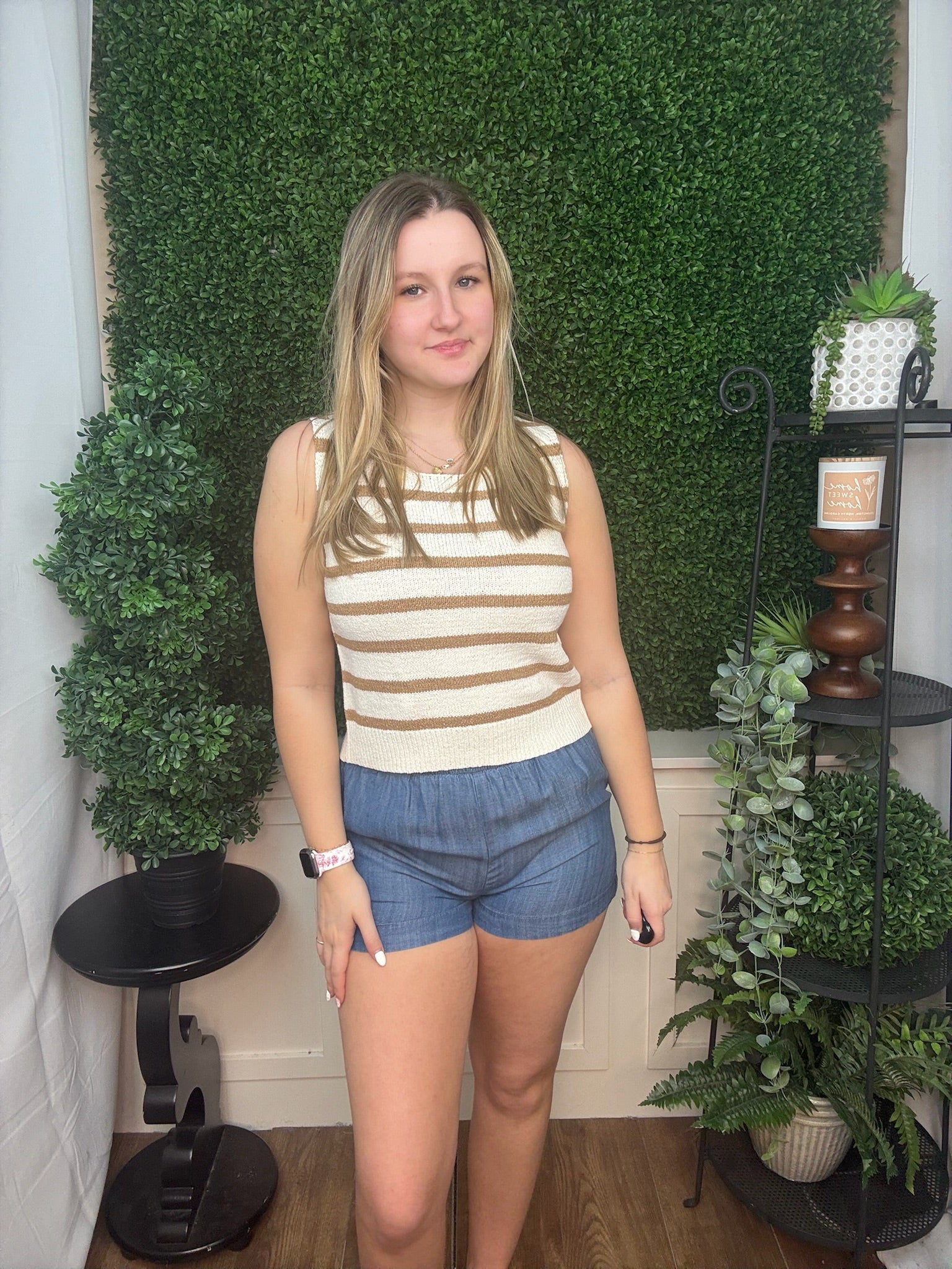 Coastal Ease Chambray Shorts