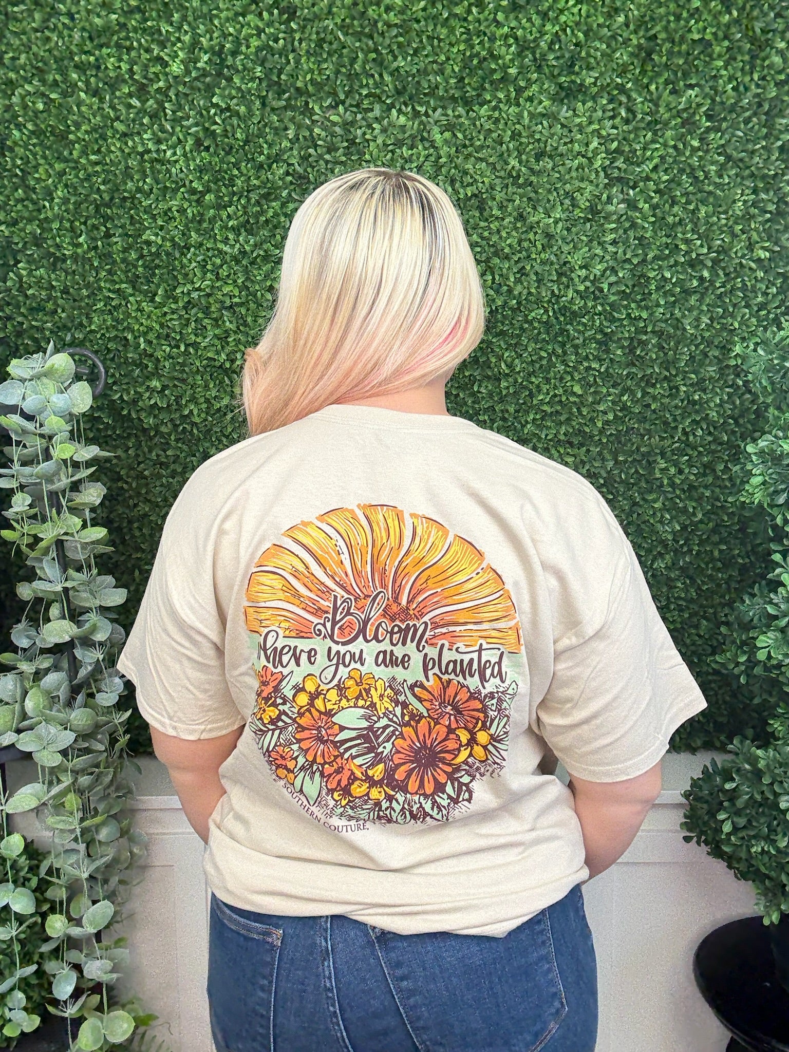 BLOOM WHERE YOU ARE PLANTED SS - SAND