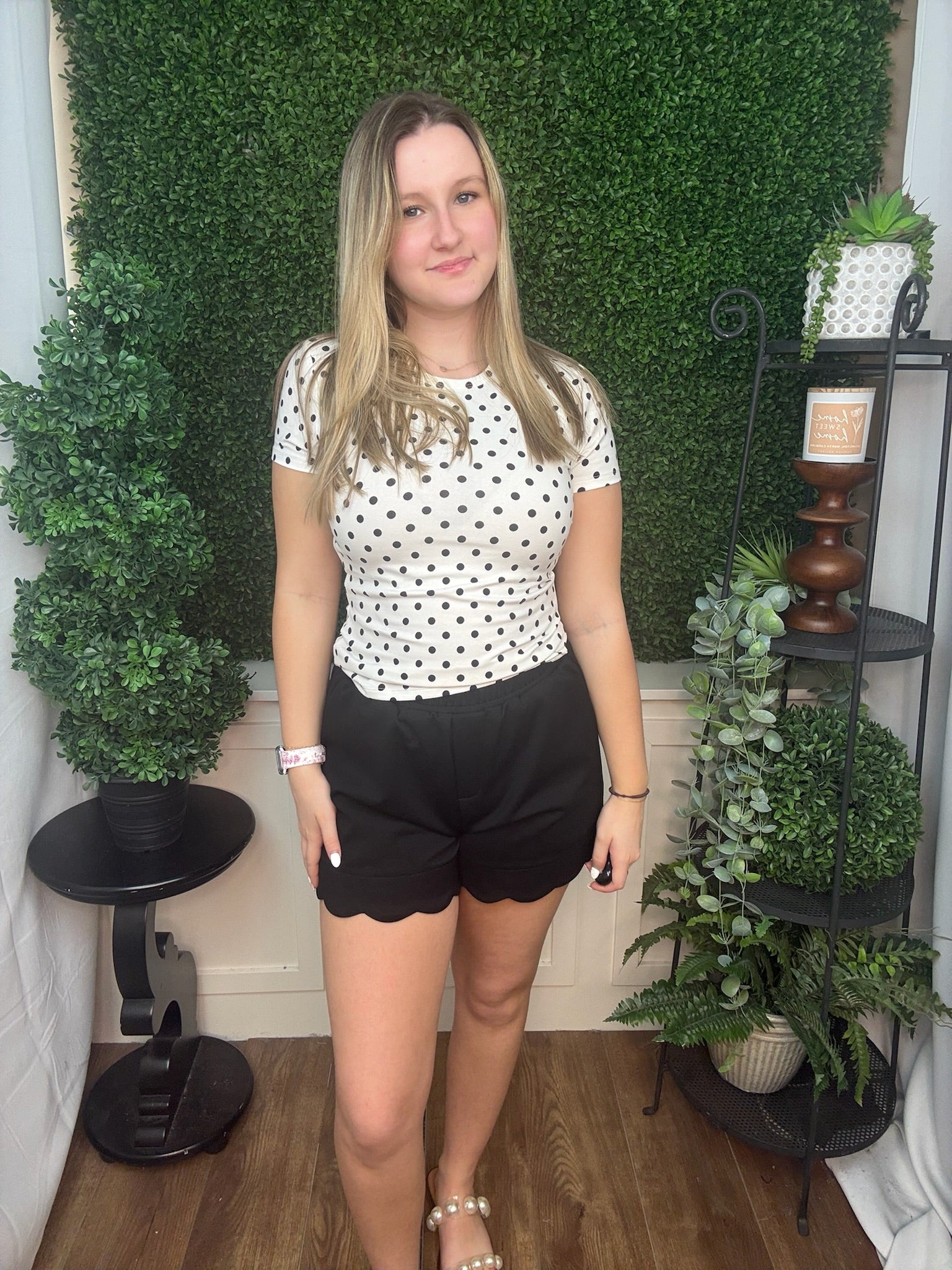 Flared High-Waist Shorts