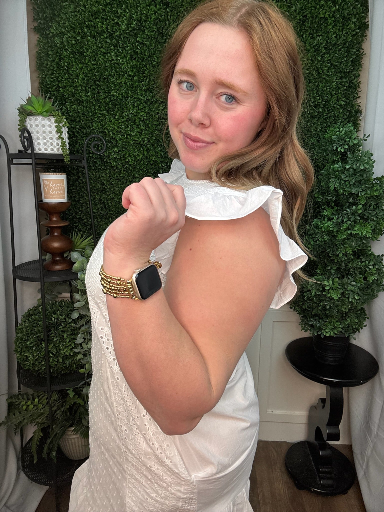 Textured Flutter Sleeve Dress