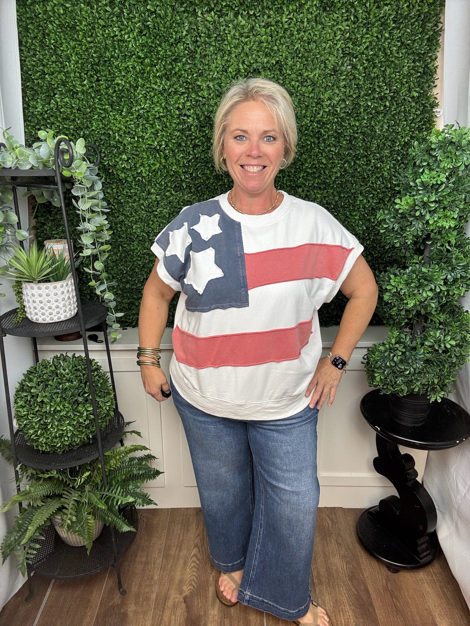 Vintage Inspired American Flag Graphic Tee