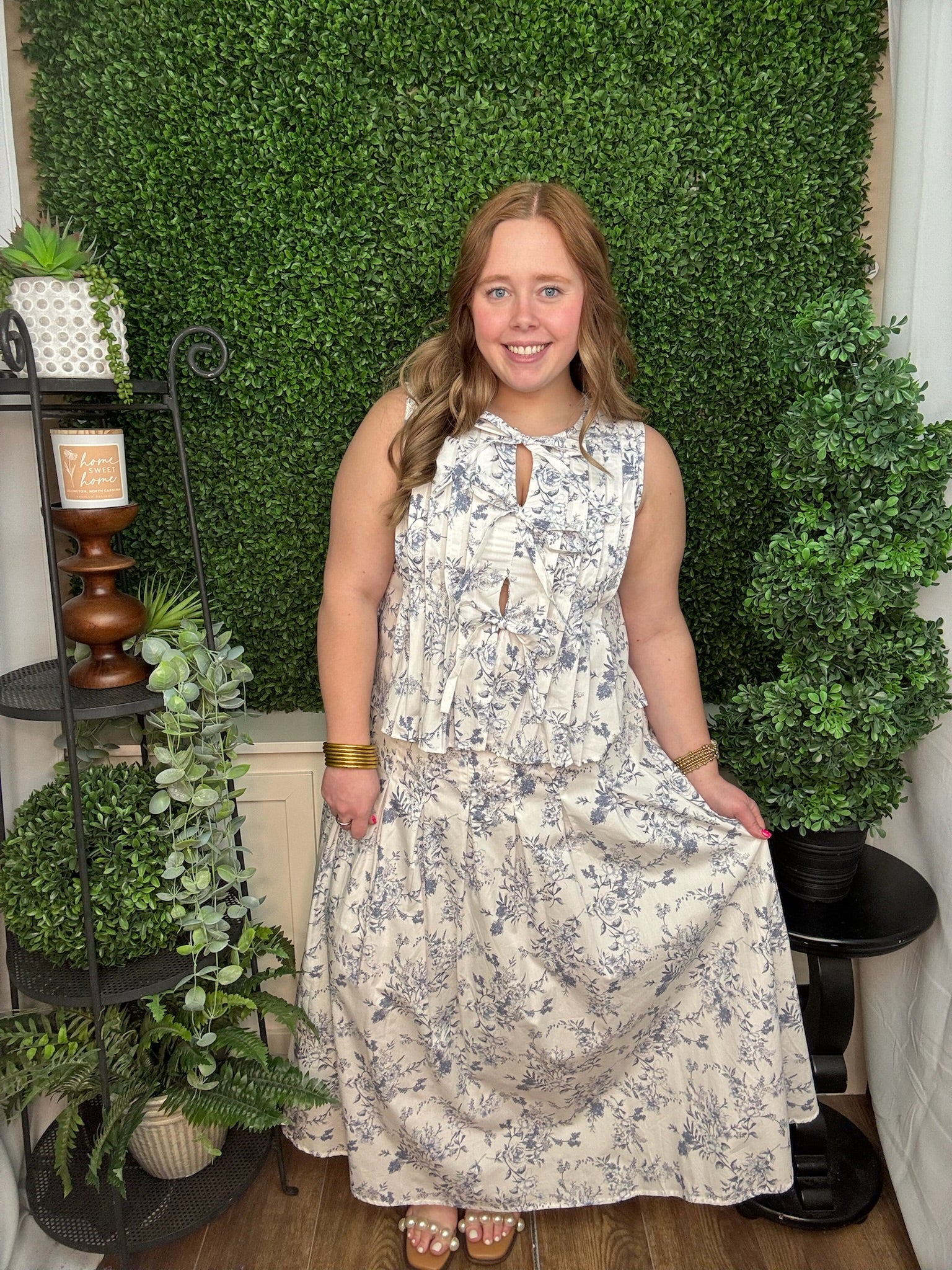 Willow Toile Tie-Front Blouse