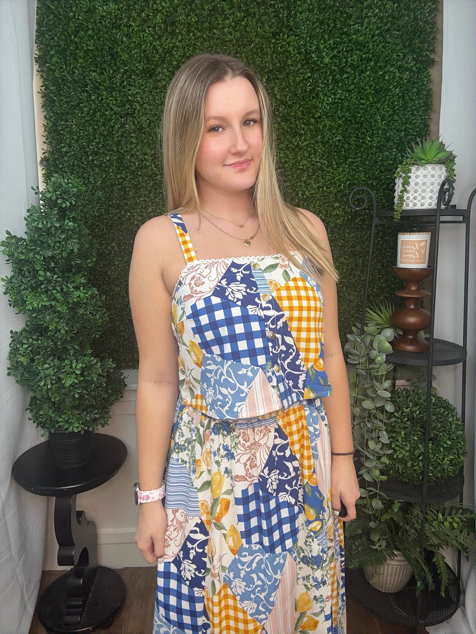 Sunlit Patchwork Picnic Skirt