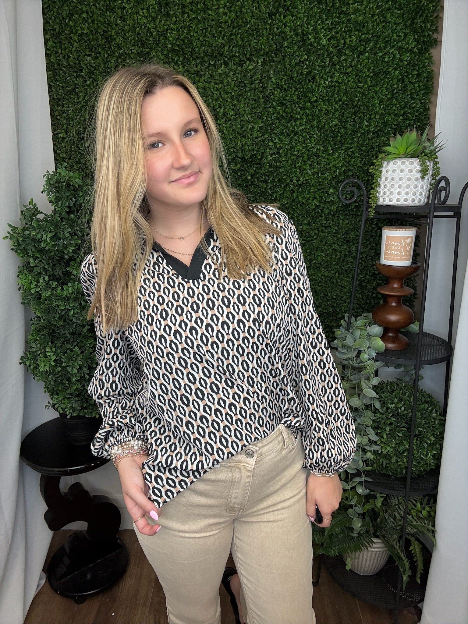 KAYLA TOP HIGH NOTES TAN