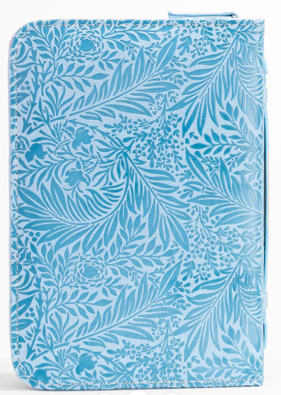 LARGE BIBLE COVER - BLUE FLORAL LOVE