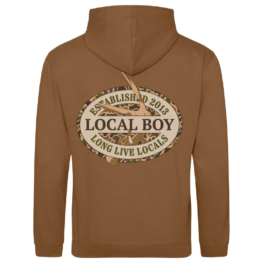 BWH - OLD SCHOOL ANTLER OVAL HOODIE - CARAMEL TOFFEE