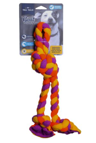 GOAT BRAIDED FLEECE TUG TOY