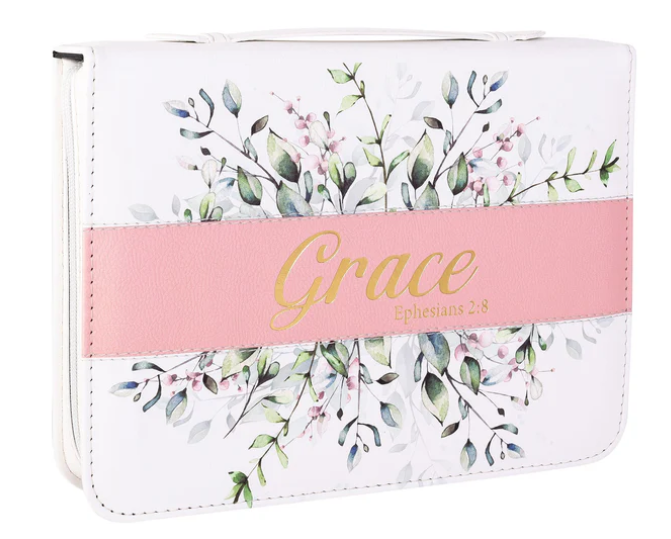 LARGE BIBLE COVER - WATERCOLOR FLOWER GRACE