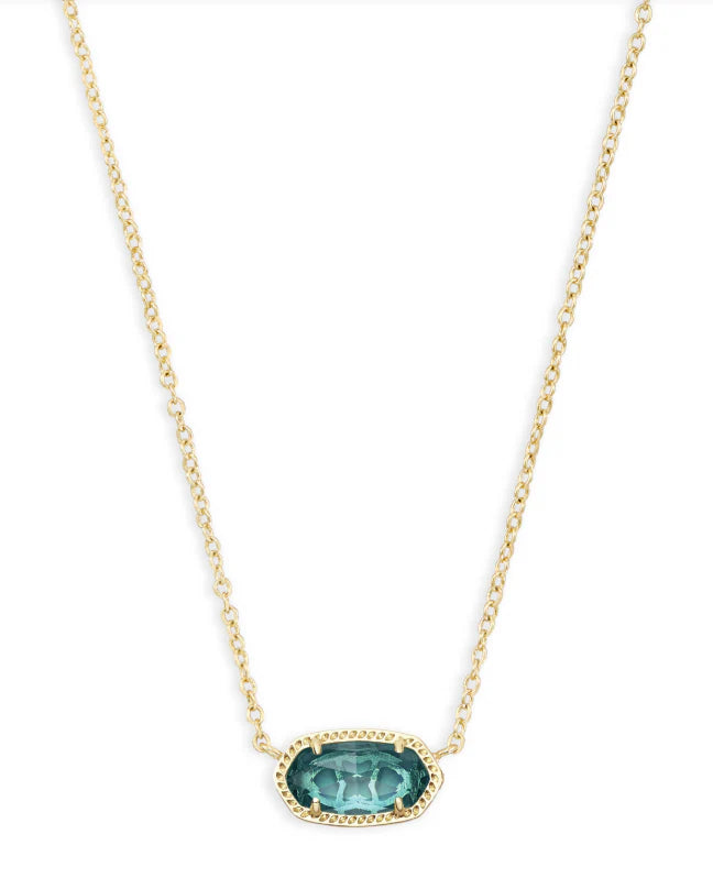 ELISA SHORT PENDANT NECKLACE - GOLD LONDON BLUE