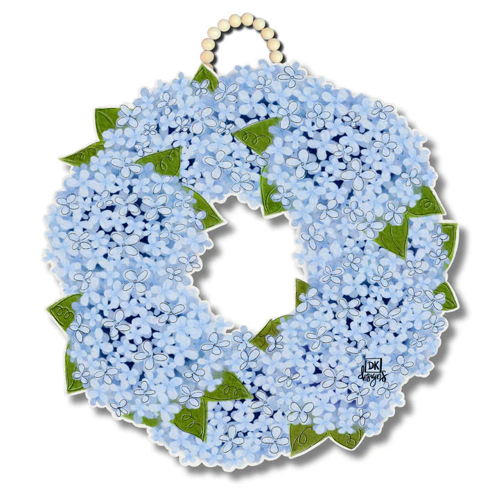 HYDRANGEA WREATH DOOR HANGER