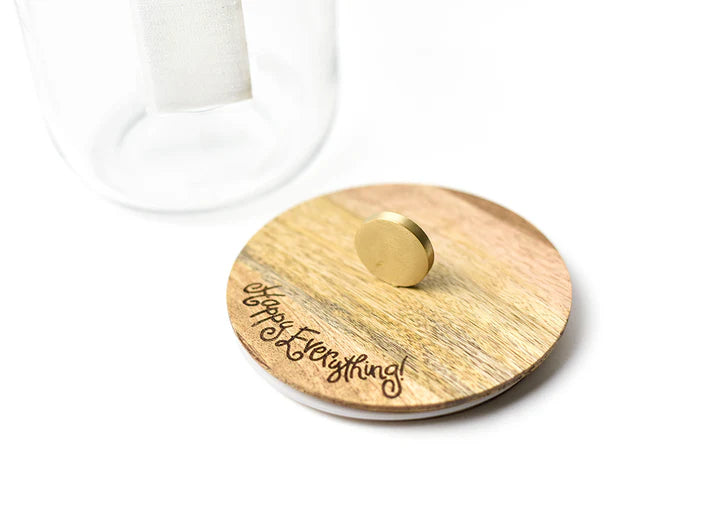 HEV WOODEN LID BIG GLASS JAR