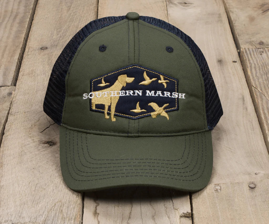 HUNTING DOG TRUCKER DK OLIVE