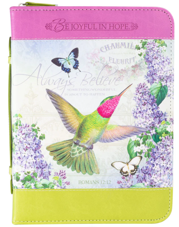 LARGE BIBLE COVER - HUMMINGBIRD