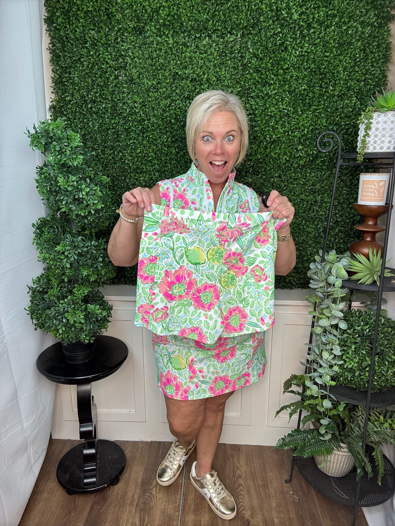 MID-ZIP MOCK NECK DRESS - MINT