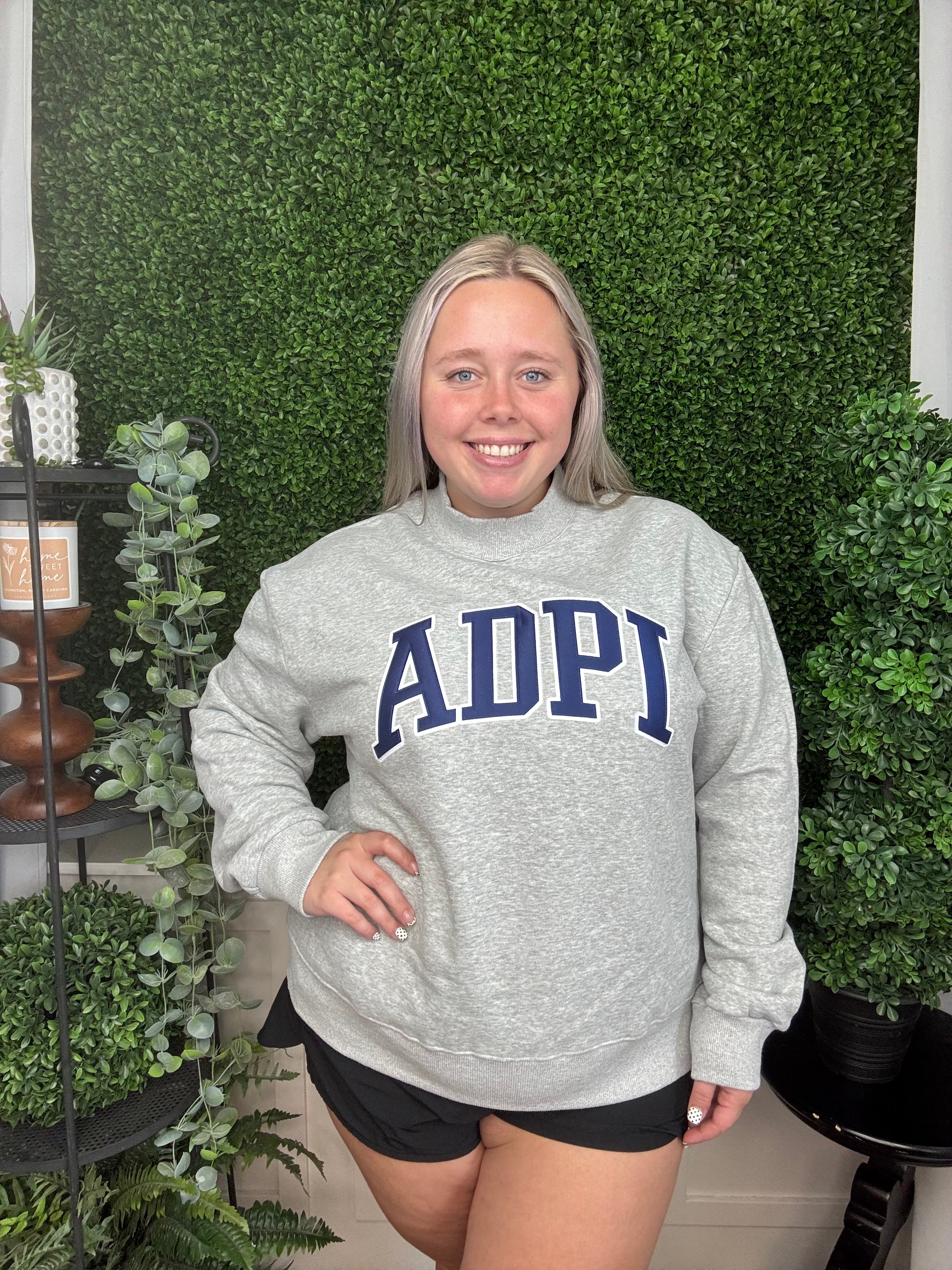 CAMPUS MOCK NECK CREW - ALPHA DELTA PI