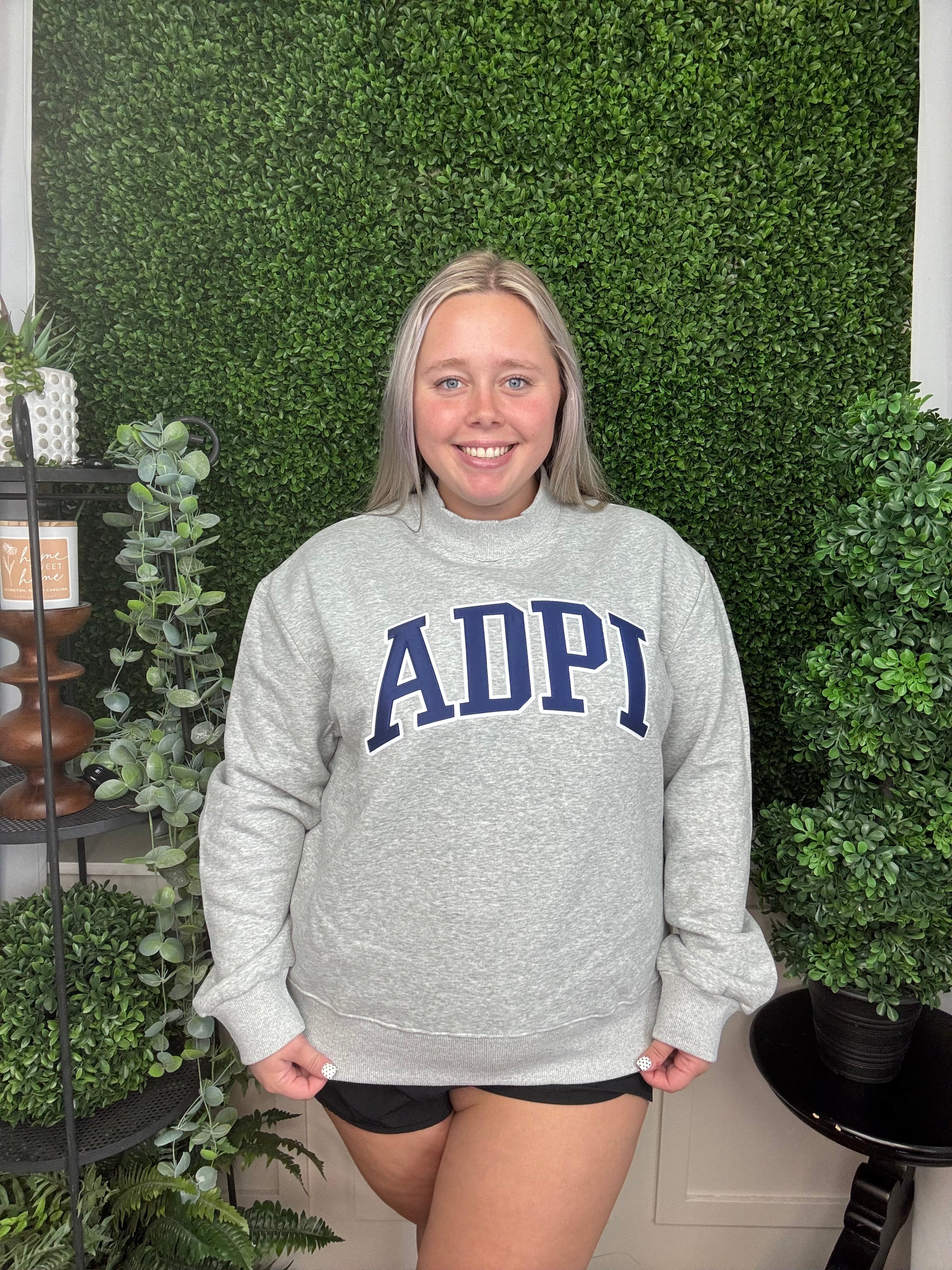 CAMPUS MOCK NECK CREW - ALPHA DELTA PI