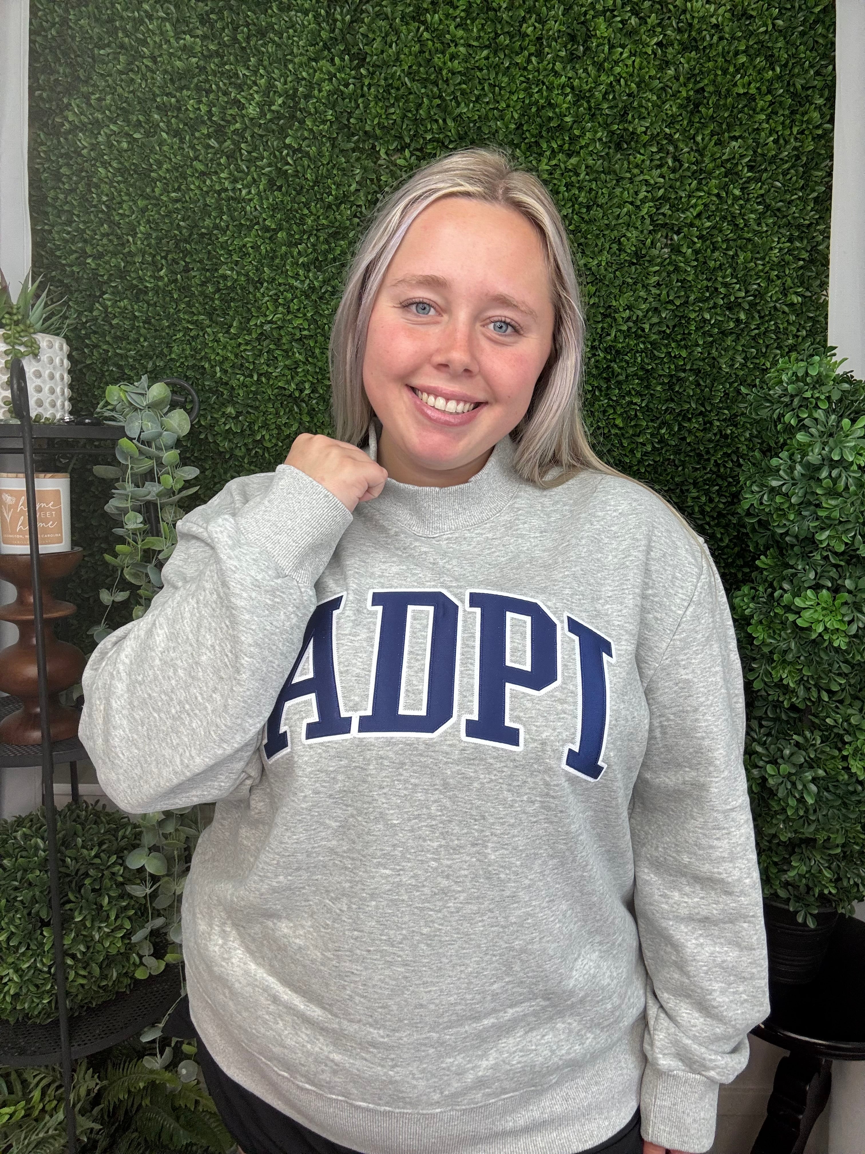 CAMPUS MOCK NECK CREW - ALPHA DELTA PI