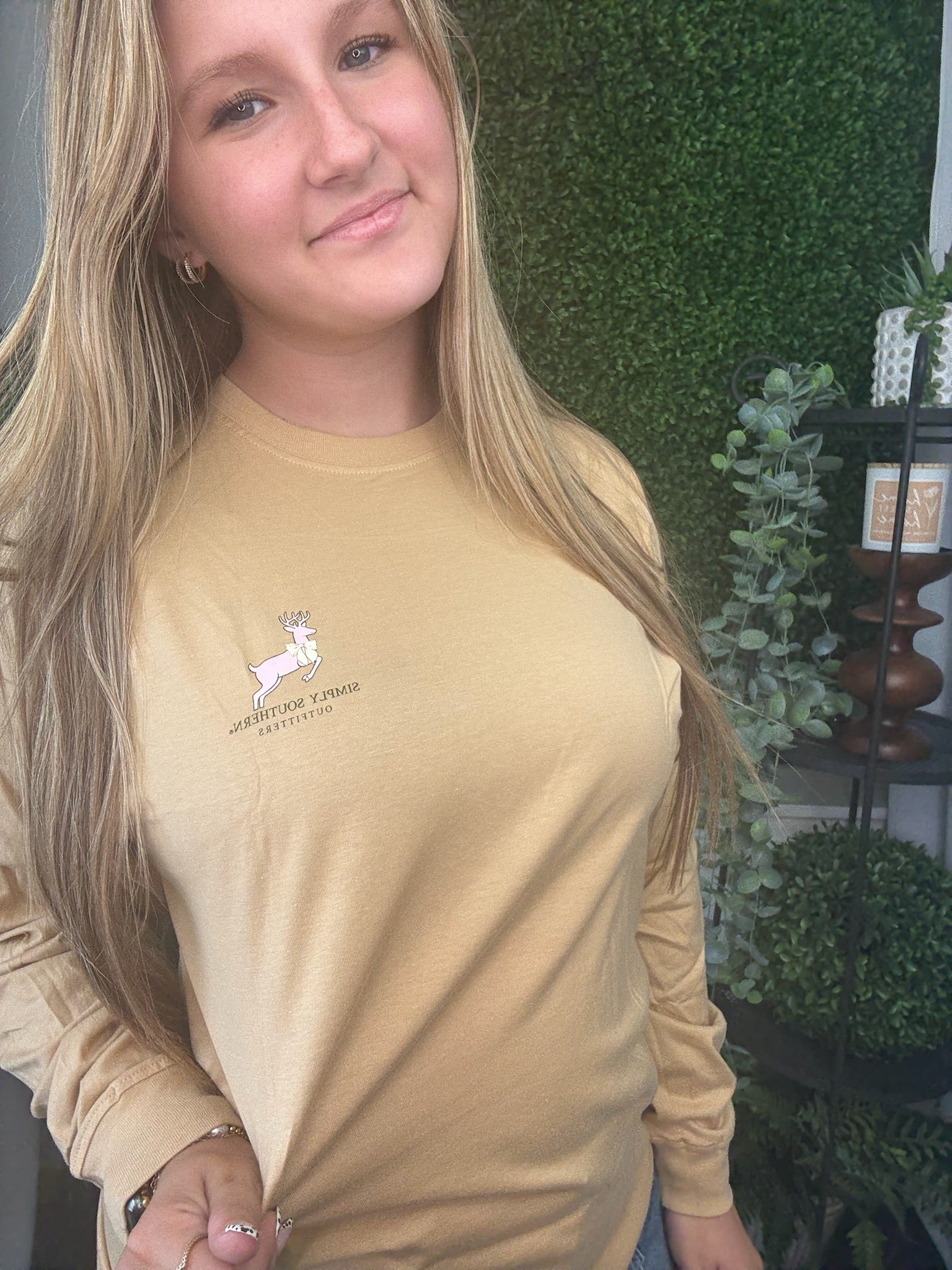 CAMO DEER LS - BISQUE