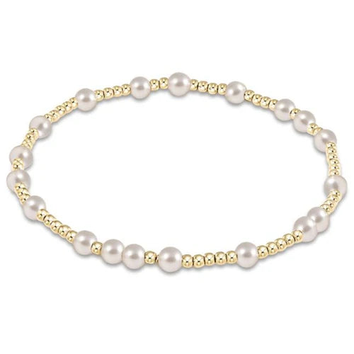 EXT HOPE UNWRITTEN 4MM BEAD BRACELET- PEARL