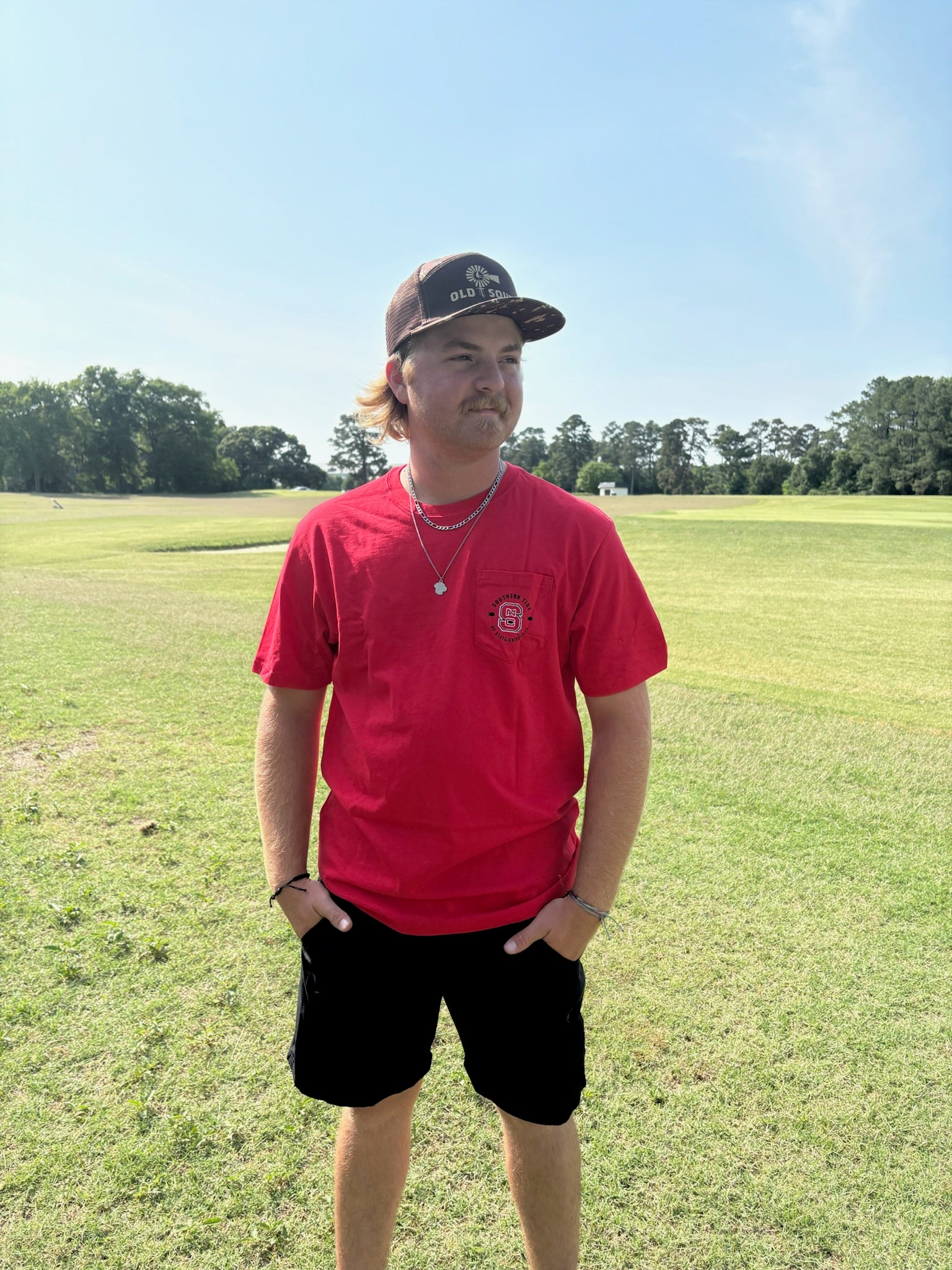 SS GAME DAY GAME BOUND TEE - VARSITY RED - NC STATE
